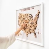 30% OFF USA Wooden Map
